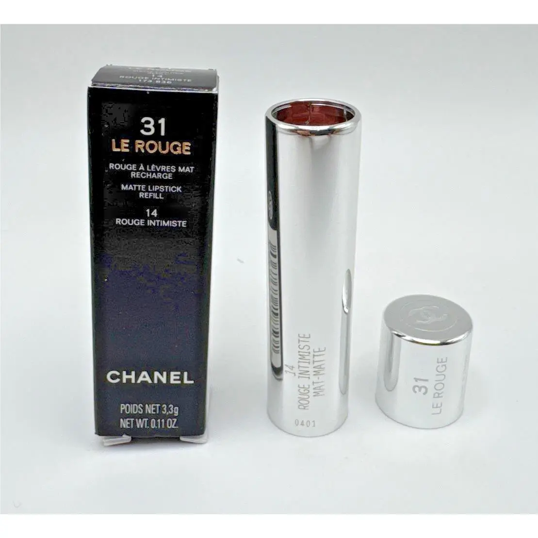 Chanel 31 LE Rouge Matte Lipstick Refill 14 Rouge Intimiste 3.3g / .11 Oz