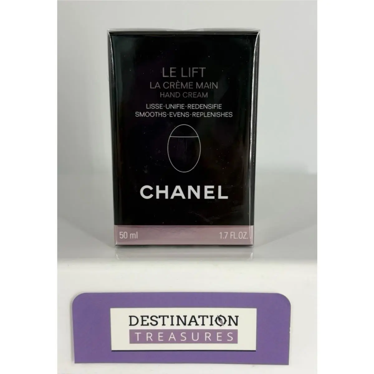 Chanel La Creme Main LE Lift Hand Cream Black Oval Pkg Full Size 1.7 fl oz