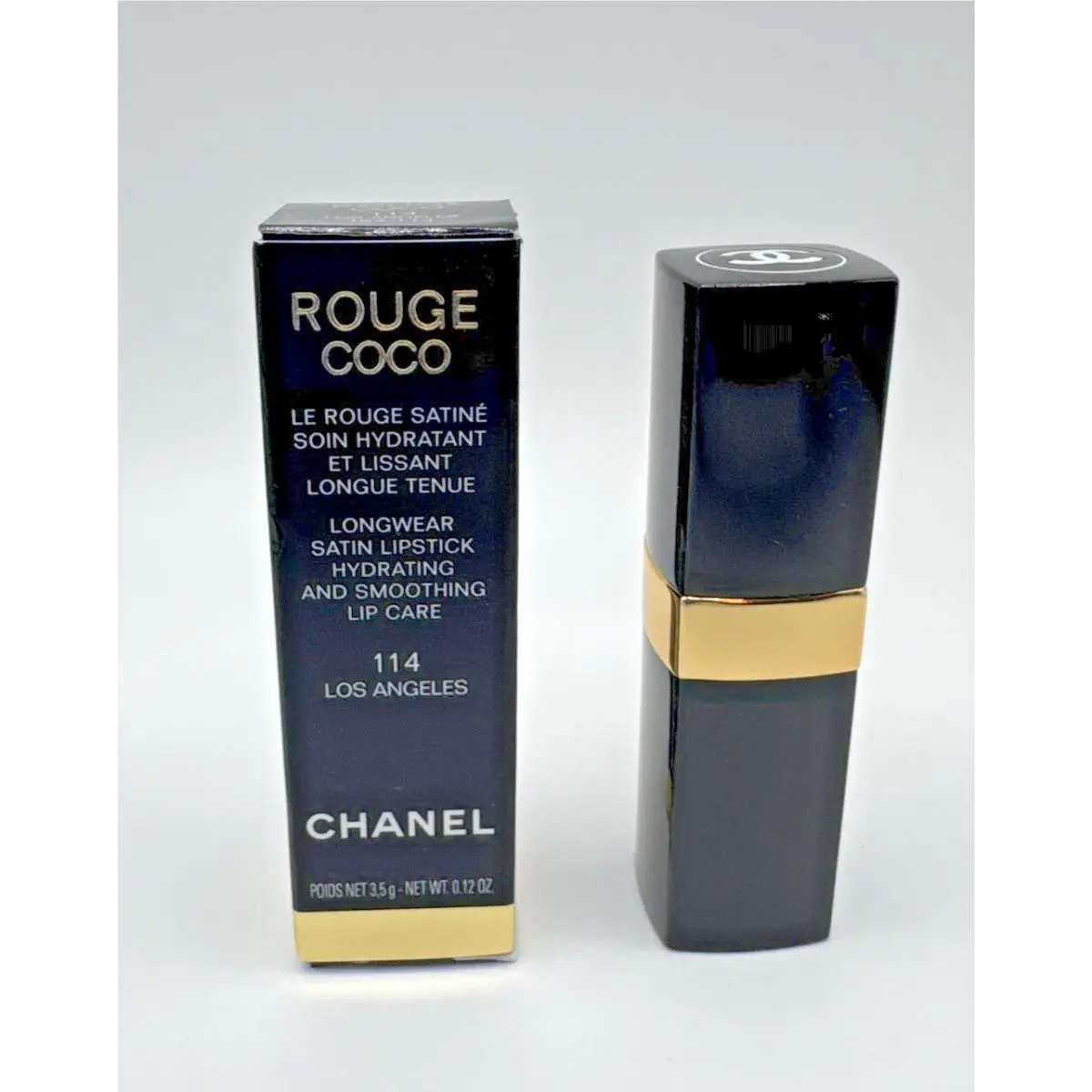 Chanel Rouge Coco Hydrating Longwear Satin Lipstick 114 Los Angeles .12 Oz