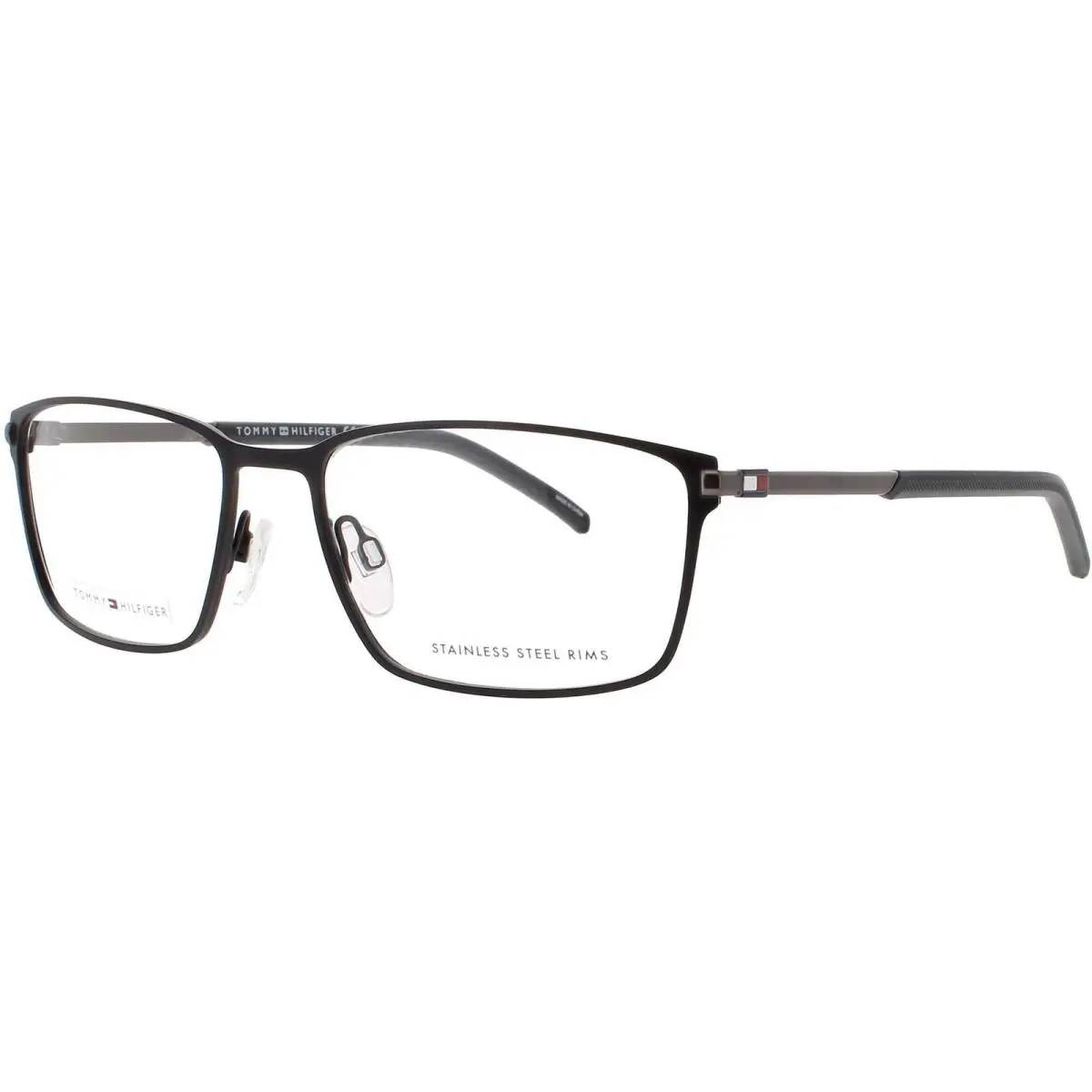 Tommy Hilfiger Men`s Eyeglasses Matte Black Metal Full Rim Frame TH 1991 003
