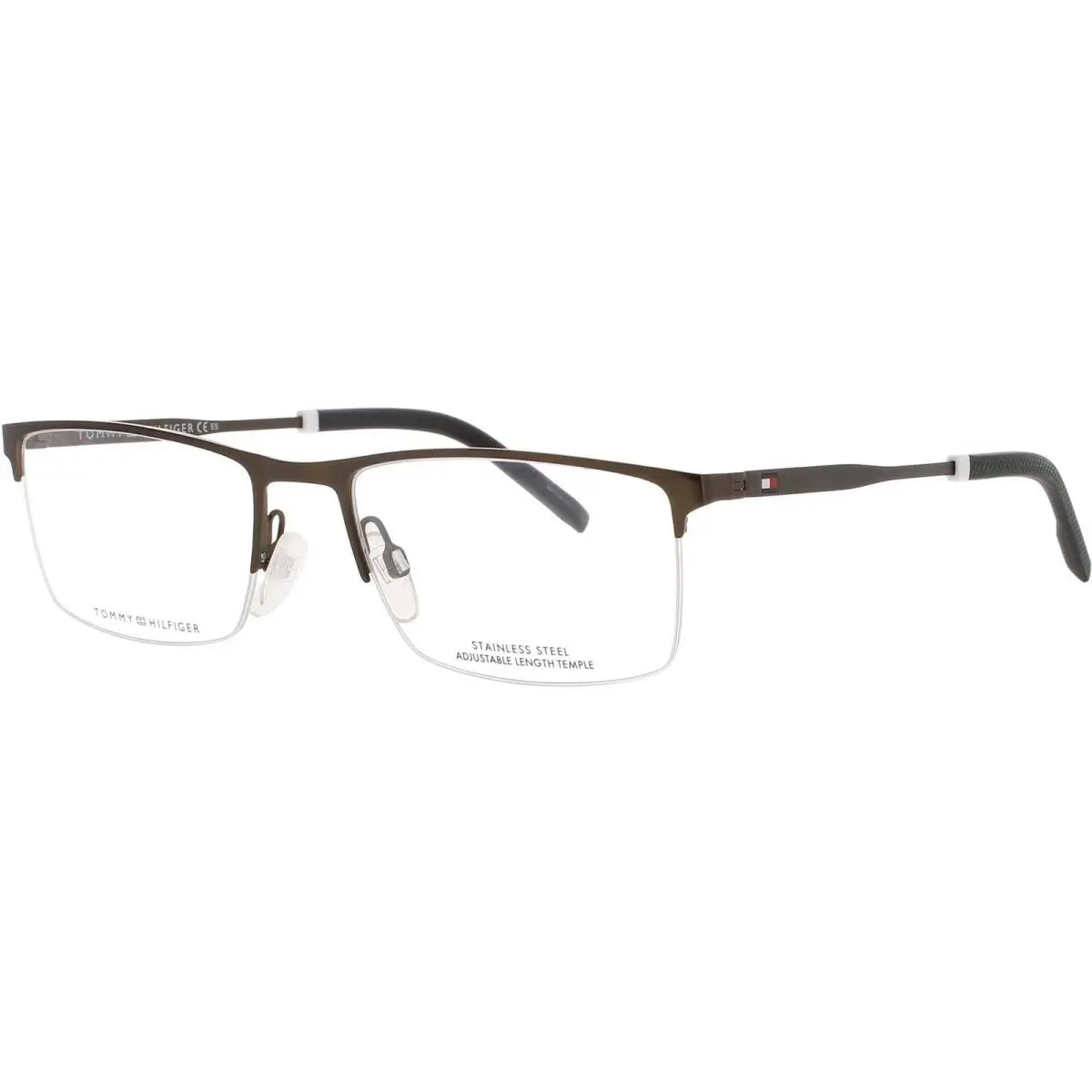 Tommy Hilfiger Men`s Eyeglasses Olive Metal Rectangular Shape Frame TH 1830 4C3