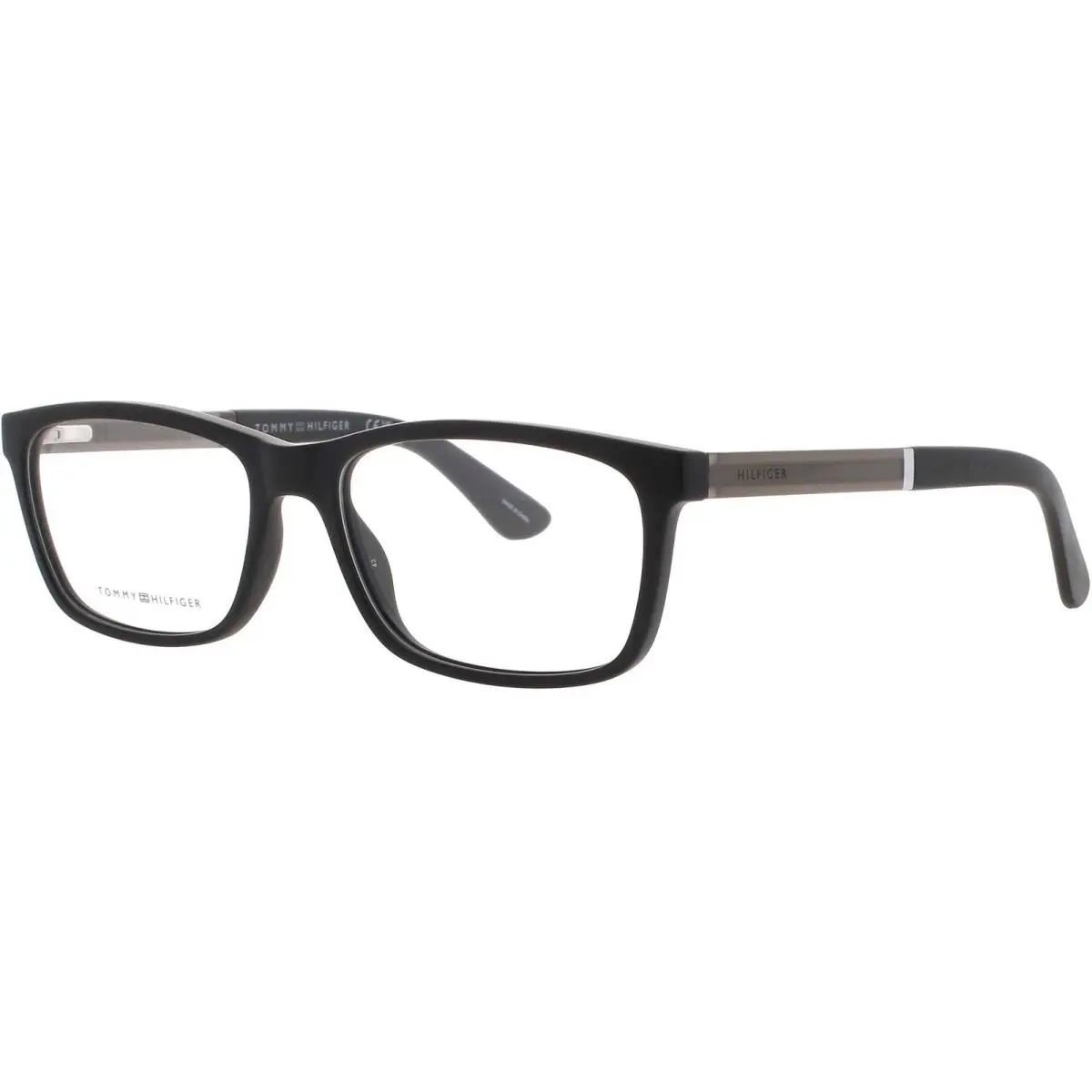Men`s Eyeglasses Matte Black Acetate Full Rim Frame TH 1478 003 by Tommy Hilfiger