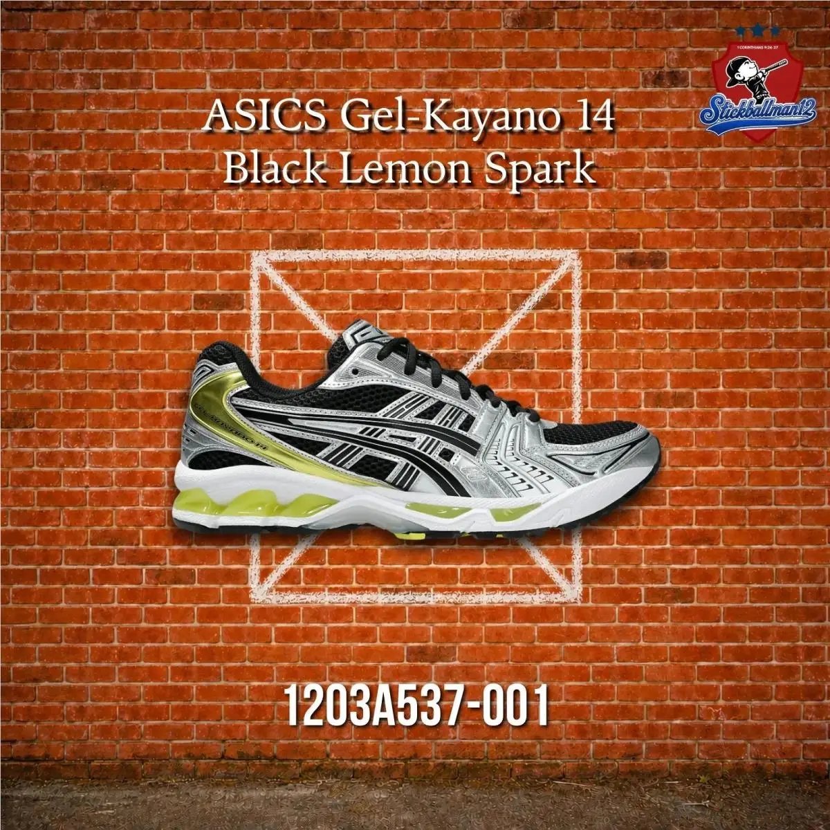 Asics Gel-kayano 14 Black Lemon Spark 1203A537-001