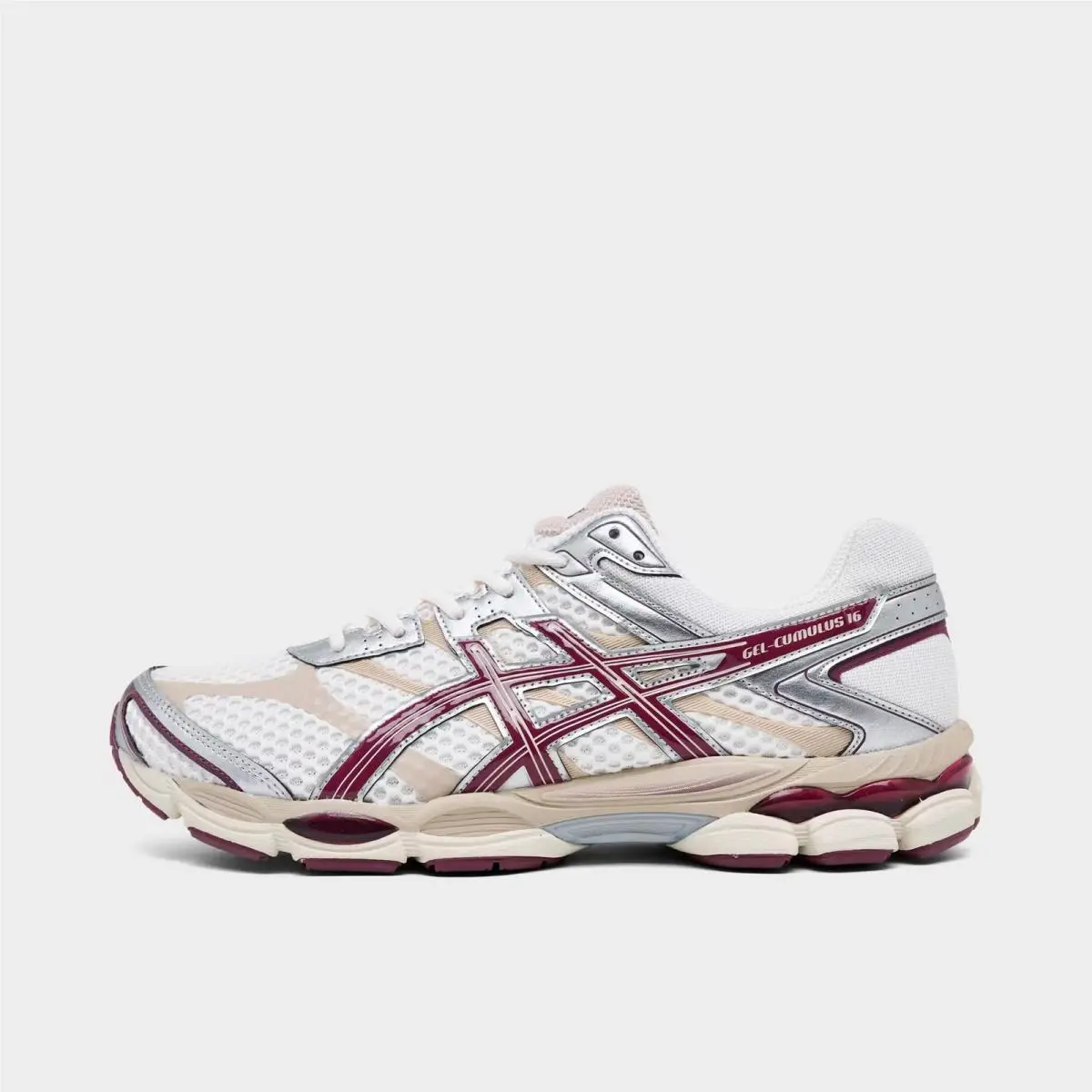 Women`s Asics Gel-cumulus 16 Running Shoes Cream/beniimo Purple 1203A733 104