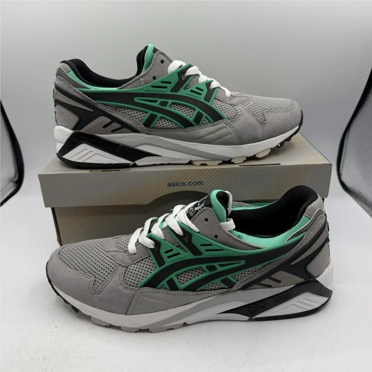 Asics Gel Kayano Trainer Shoes Mens Sz 10 Light Grey/black Sneakers H403N 1390