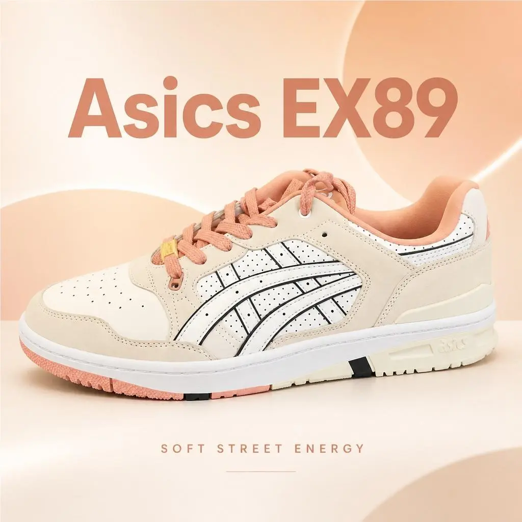 Asics Men`s Ex89 Sneaker Size 13 Color Cream /white