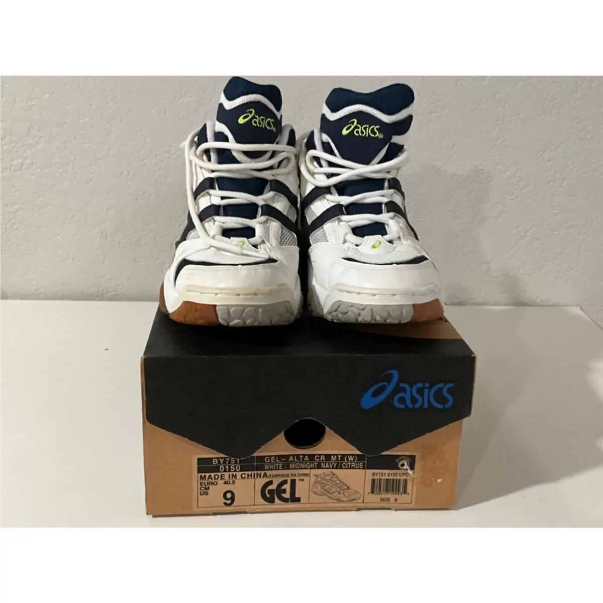 Asics shoes - GEL-ALTA CR MT - BY751 - WHITE BLUE LIME GREEN 5