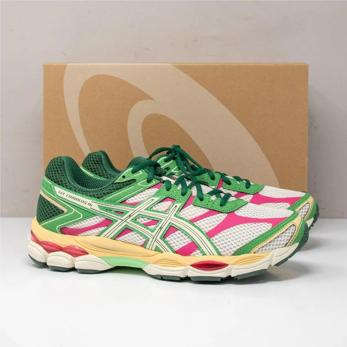 Asics Gel Cumulus 16 Green/cream/ivory Men`s 9 1203A763-100