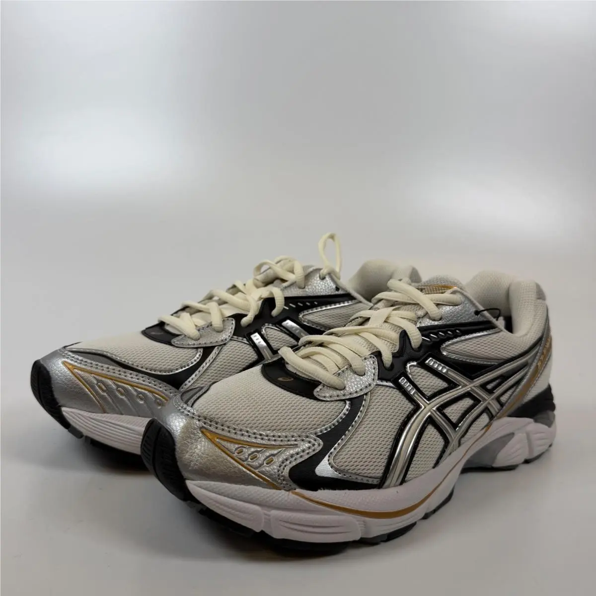 Asics GT-2160 Cream Pure Silver Gold Sneakers 1203A320-100 Womens Size 9