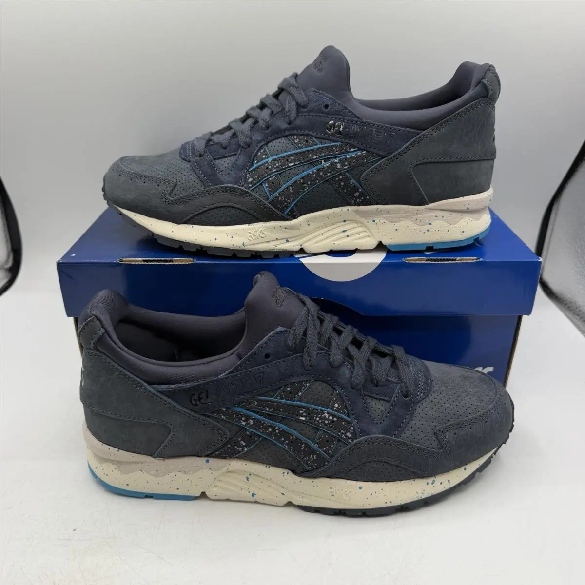 Asics Gel-lyte V Maledives Pack Shoes Mens Sz 8 Indian Ink Navy Sneakers H6C4L