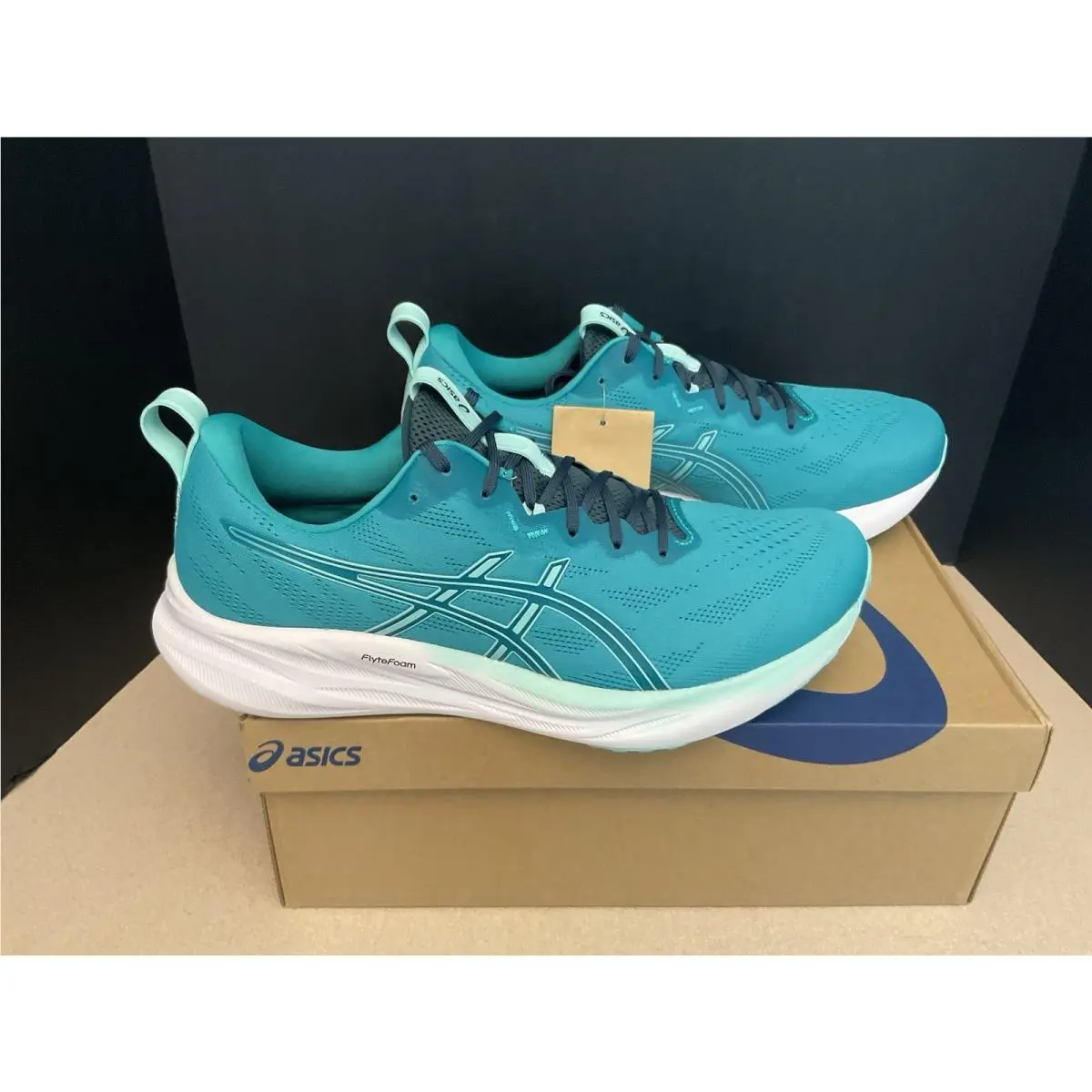 Mens Asics Gel-pulse 16 Illuminate Mint/wave Teal Running Shoes. Size 14