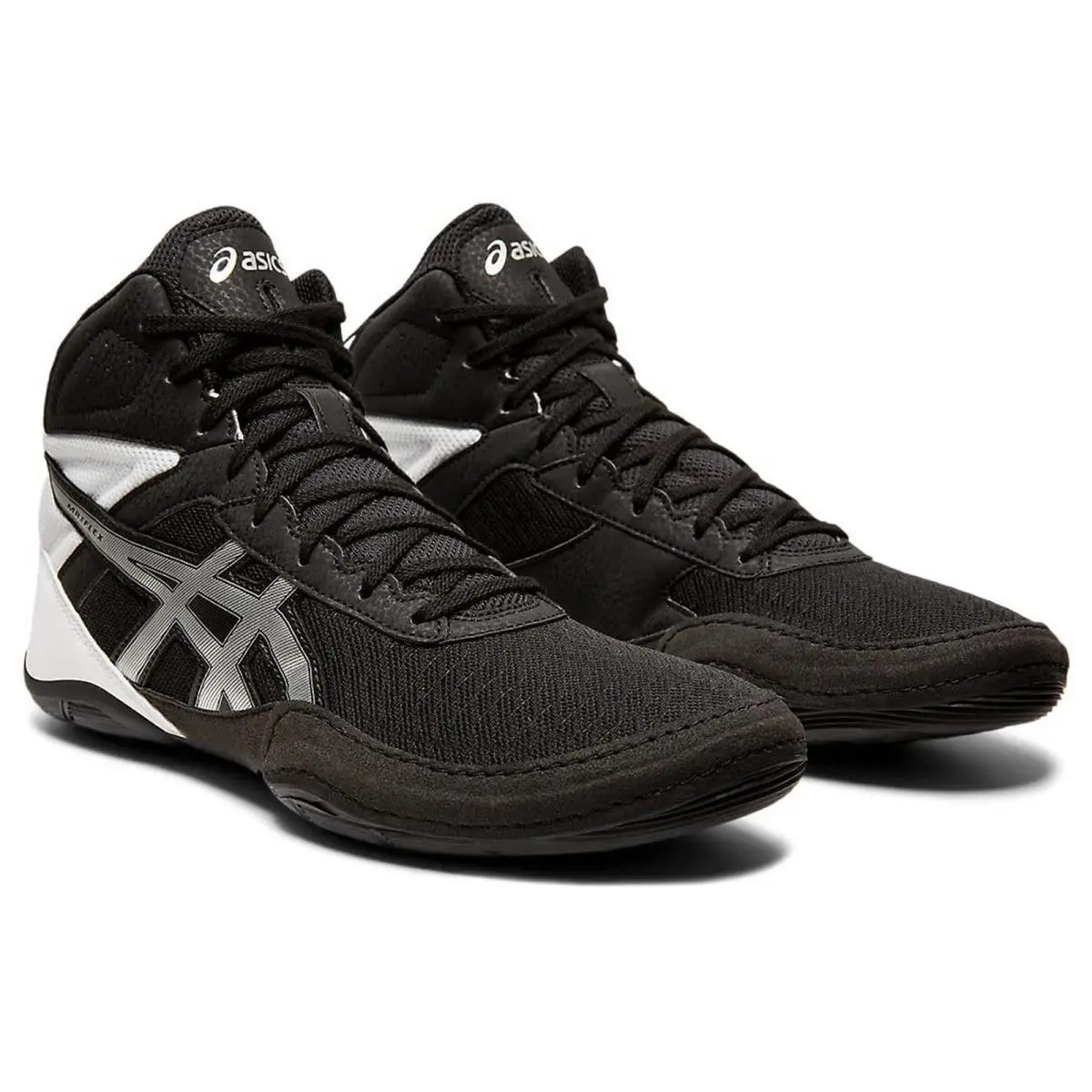 Asics Matflex 6 Men`s Wrestling Shoes Black White Silver Size 10 M