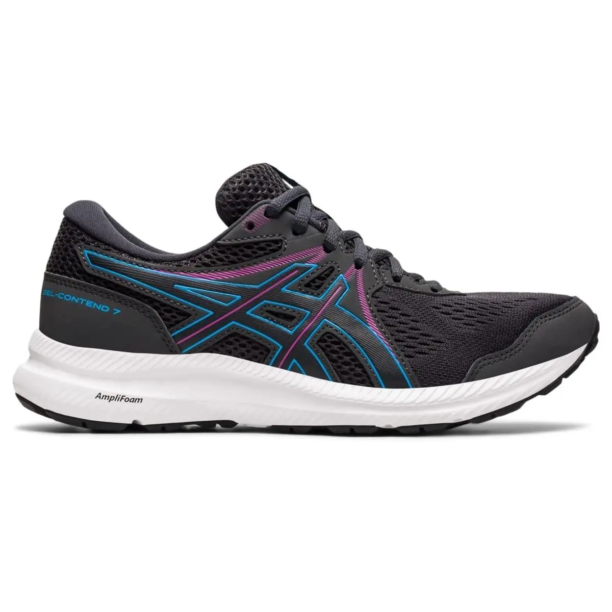 Asics Women`s Gel-contend 7 Running Shoes 6.5 US Graphite Grey/digital Aqua