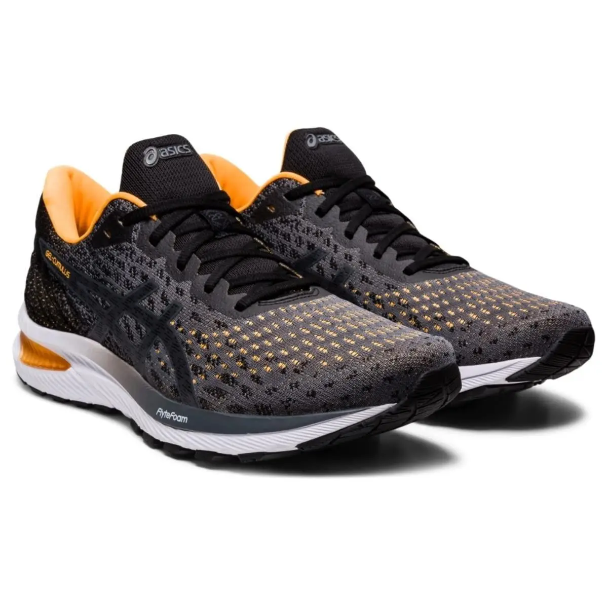 Asics Gel-cumulus 22 Knit Men`s Running Shoes Carrier Grey/black 12.5 M - Grey Orange