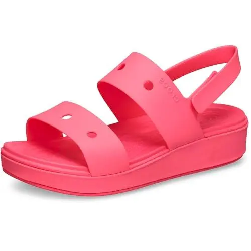 Crocs shoes - Brooklyn Sandals (Little Kid/Big Kid) - 212708 - Pink Blast/Pink Blast (UPC: 198445401879) 0