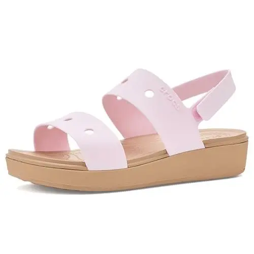 Crocs shoes - Brooklyn Sandals (Little Kid/Big Kid) - 212708 - Pink Blast/Pink Blast (UPC: 198445401879) 3