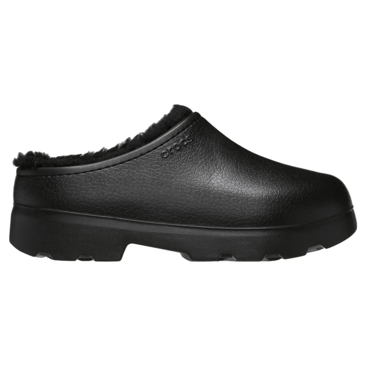 Crocs Dylan Lined Clog Black Leather Mule Slipper 210060-001 Unisex