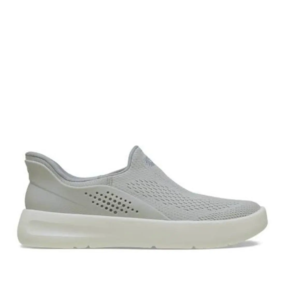 Crocs Locale Ease Grey White Men Slip On Loafer Shoes Sneakers 211385-1FT