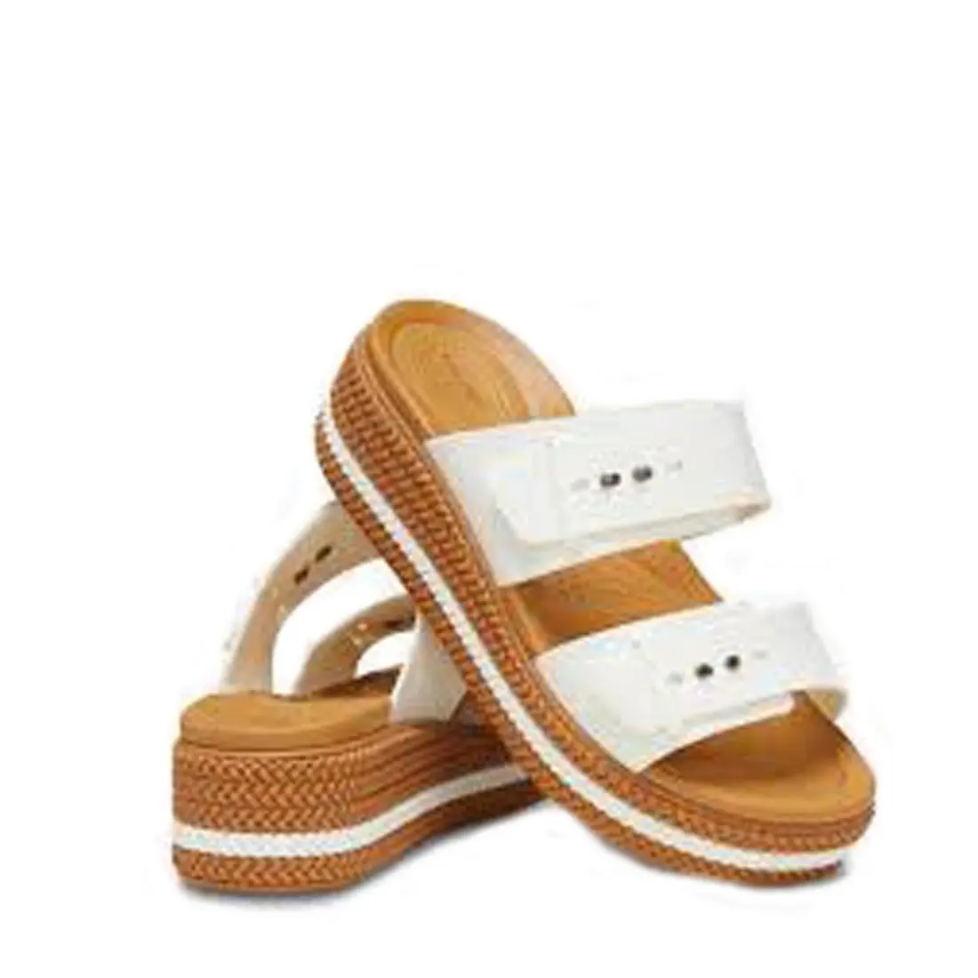 Crocs shoes - Crocs Brooklyn Woven Buckle (209978-0WV) - White 4