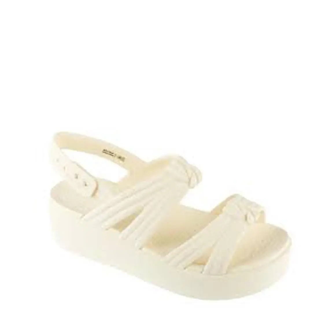 Crocs Brooklyn Low Ivory Knot Sandal White Platform Sandals Wedges Women 212
