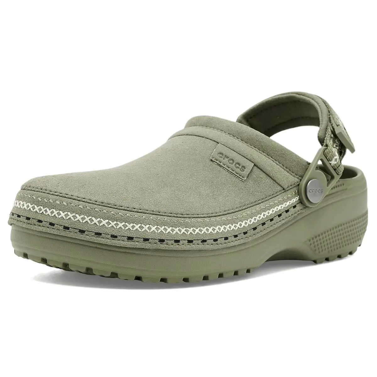 Unisex Clogs Crocs Classic Crafted Canvas Vegan Suede Stitch Clogs