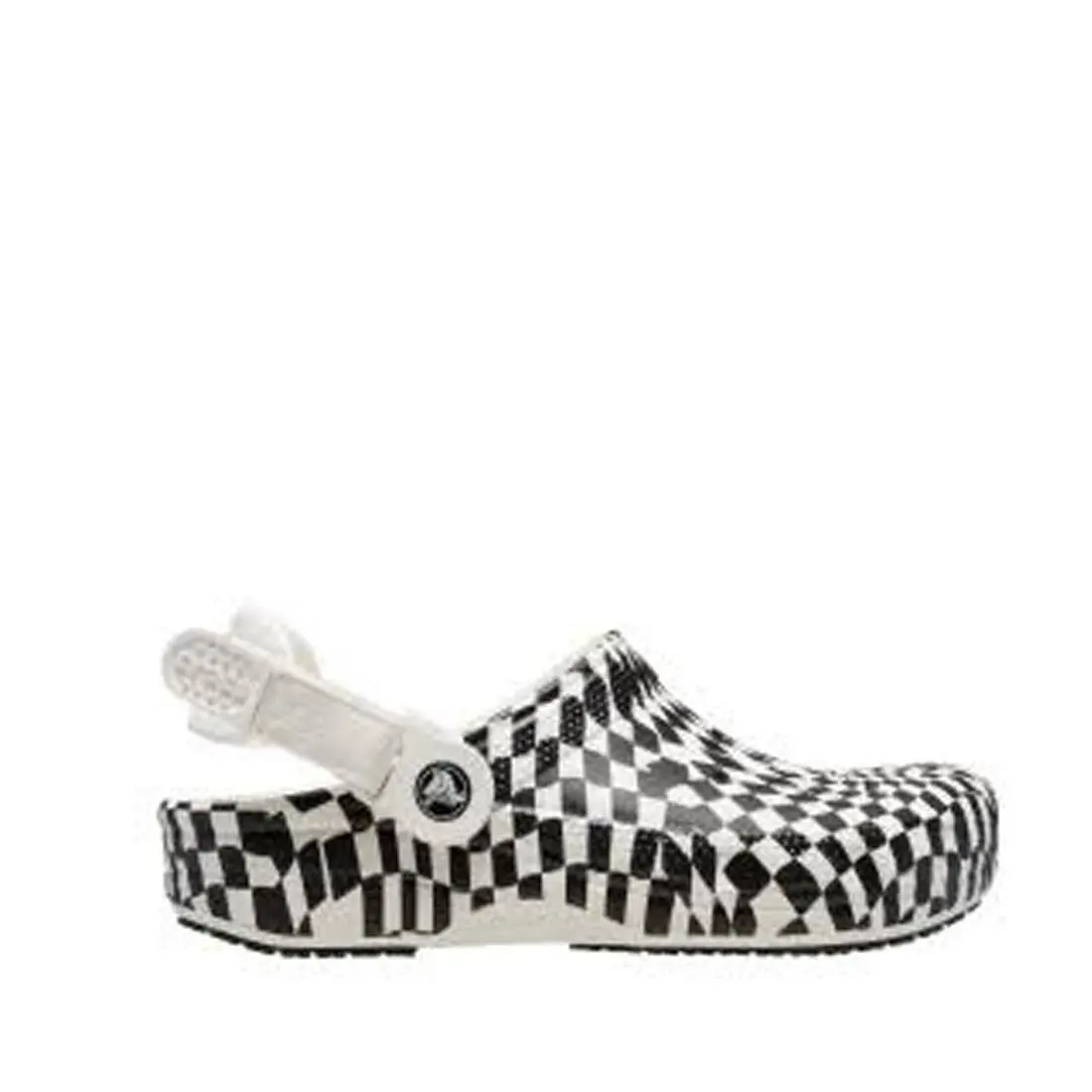 Crocs Classic Work Graphic Clog White Black Slip Resistant Work Shoes 210454-103
