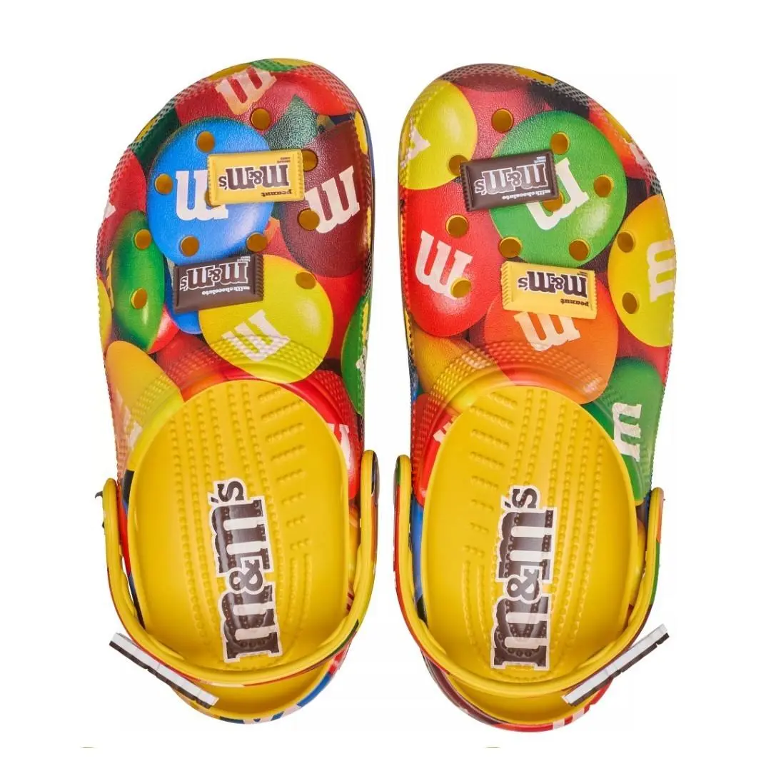 Crocs x M M’s Classic Yellow Clog with Themed Jibbitz Charms M6 W8 Limited