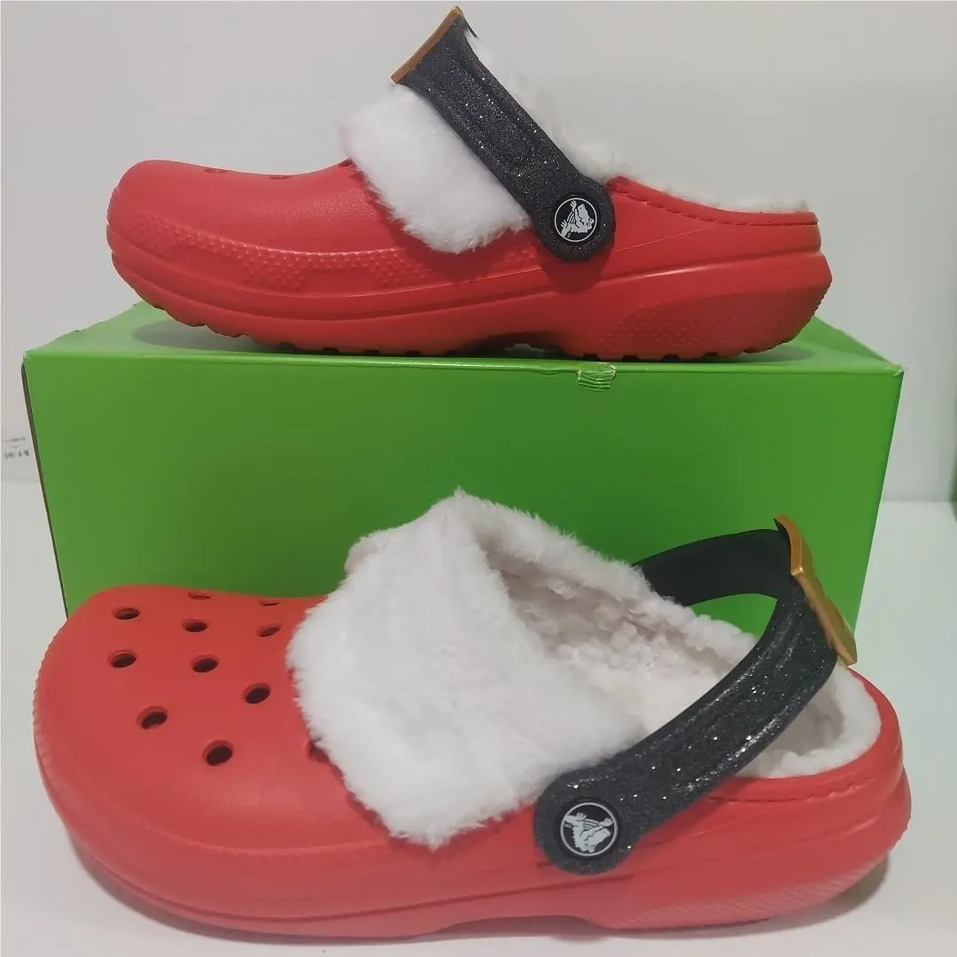 Crocs Classic Lined Santa Clogs Men’s 3 Women’s 5 Slip-on Slingback Clogs Shoe