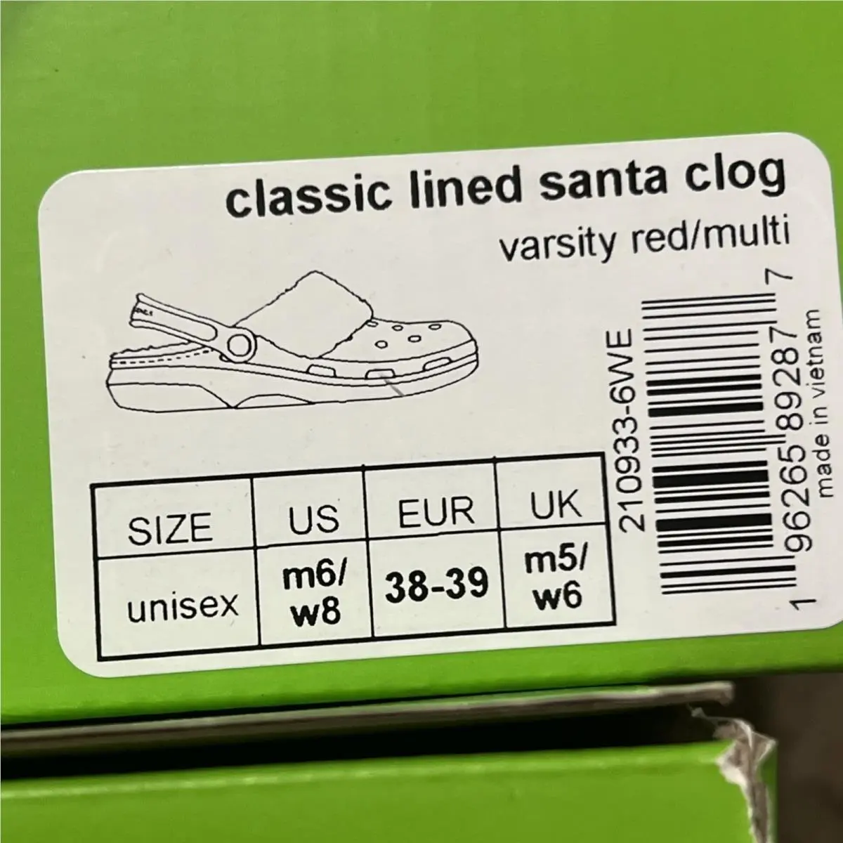 Crocs shoes - Crocs Classic Lined Santa Clog - 210933-6WE - Red 5