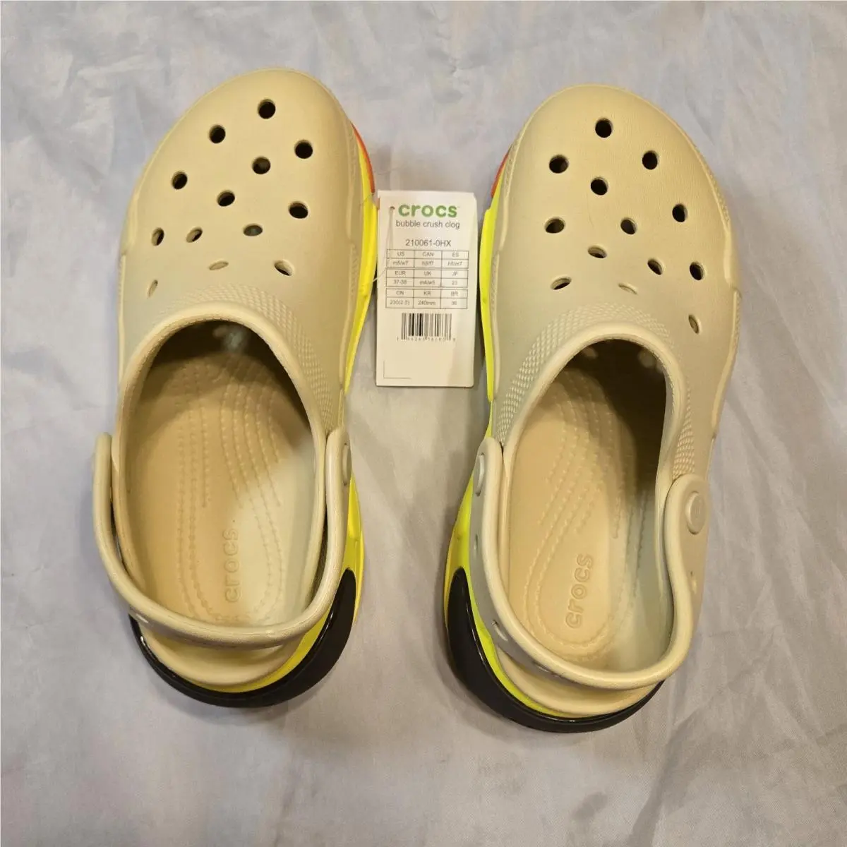 Crocs shoes - crocs bubble crush - bubble crush - 210061 - tan, orange, yellow, brown 0