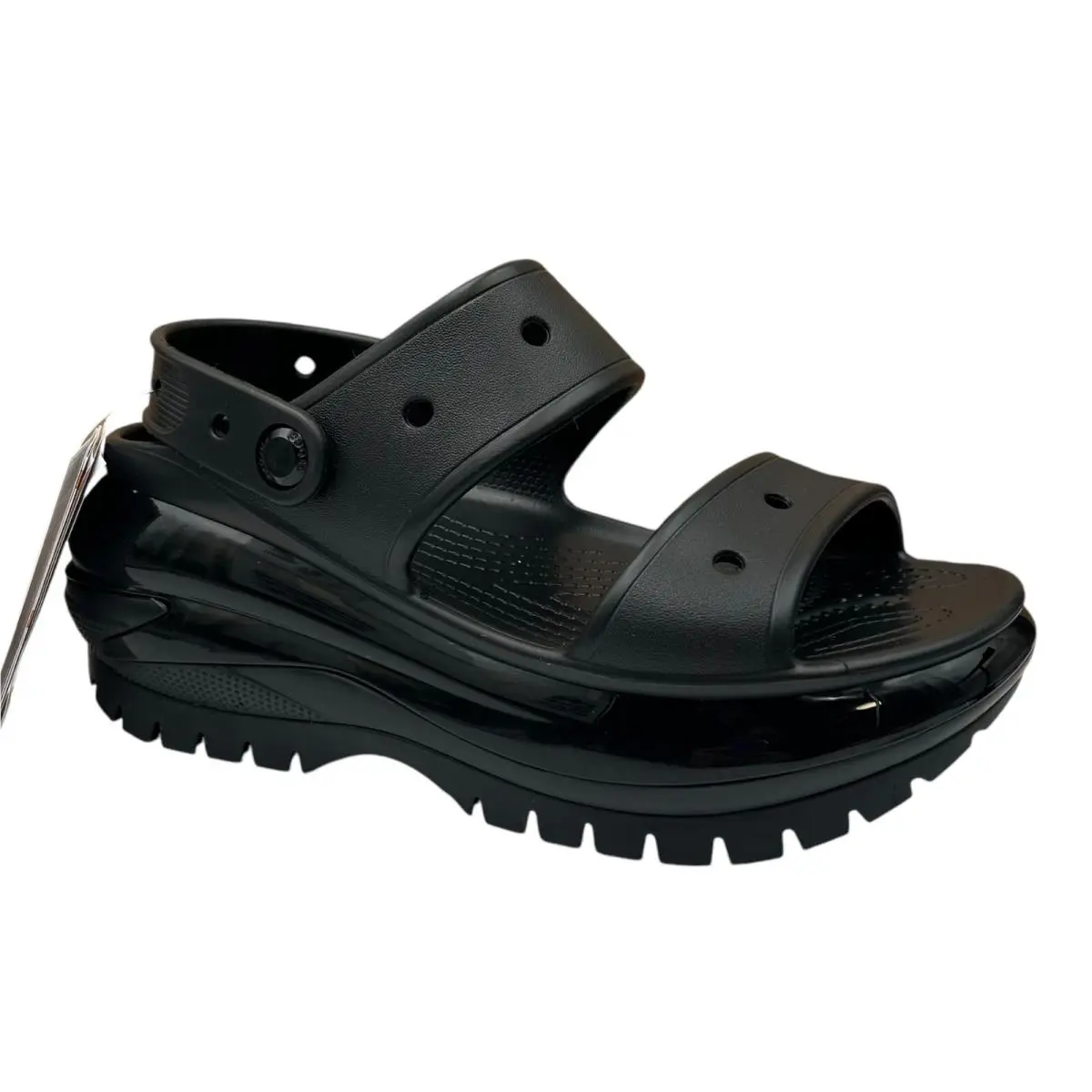 Crocs Women`s Mega Crush Sandal Size 9 Black Chunky Platform Water Resistant