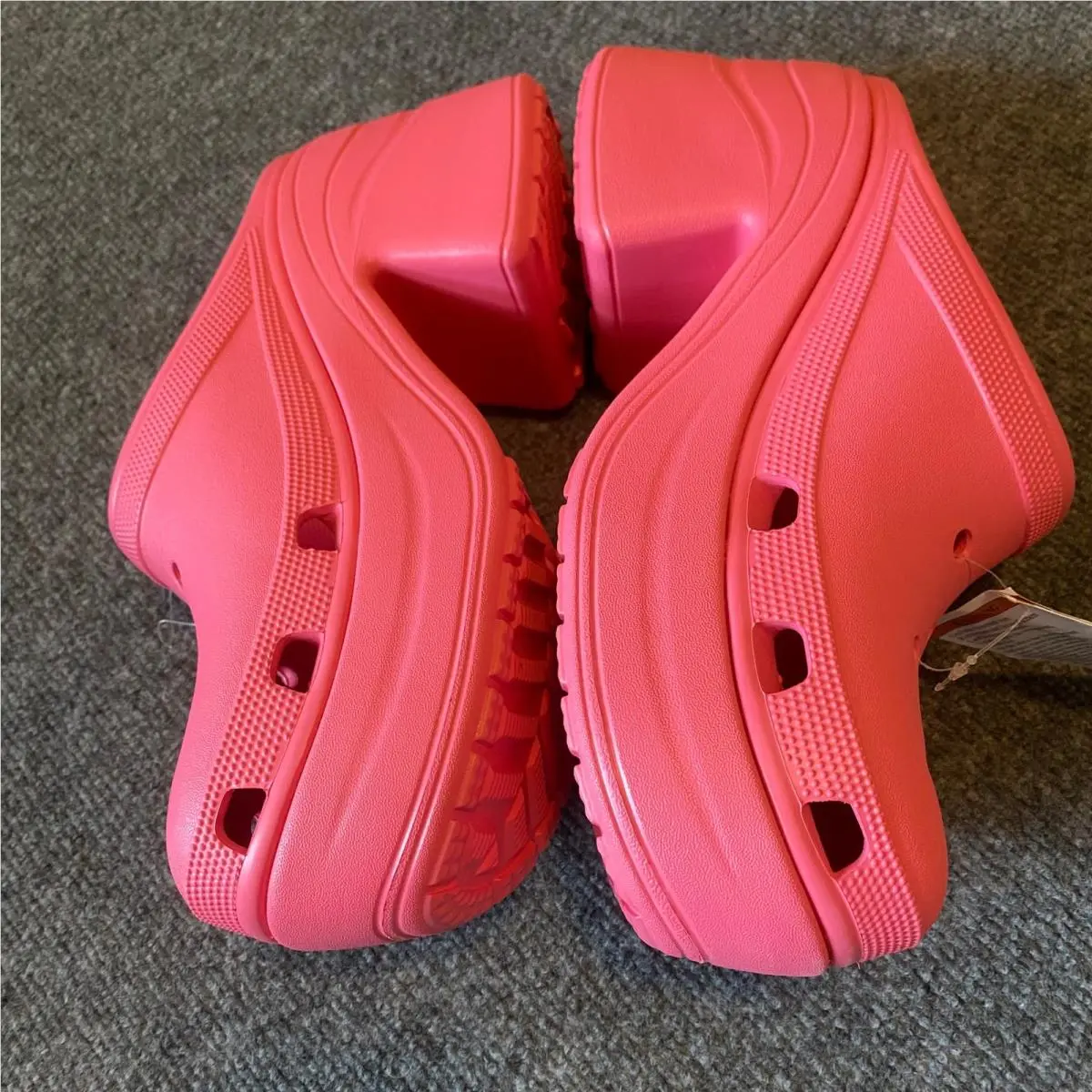 Crocs shoes - Chunky Heel Platform Clog - Chunky Heel Platform Clog - Pink 9