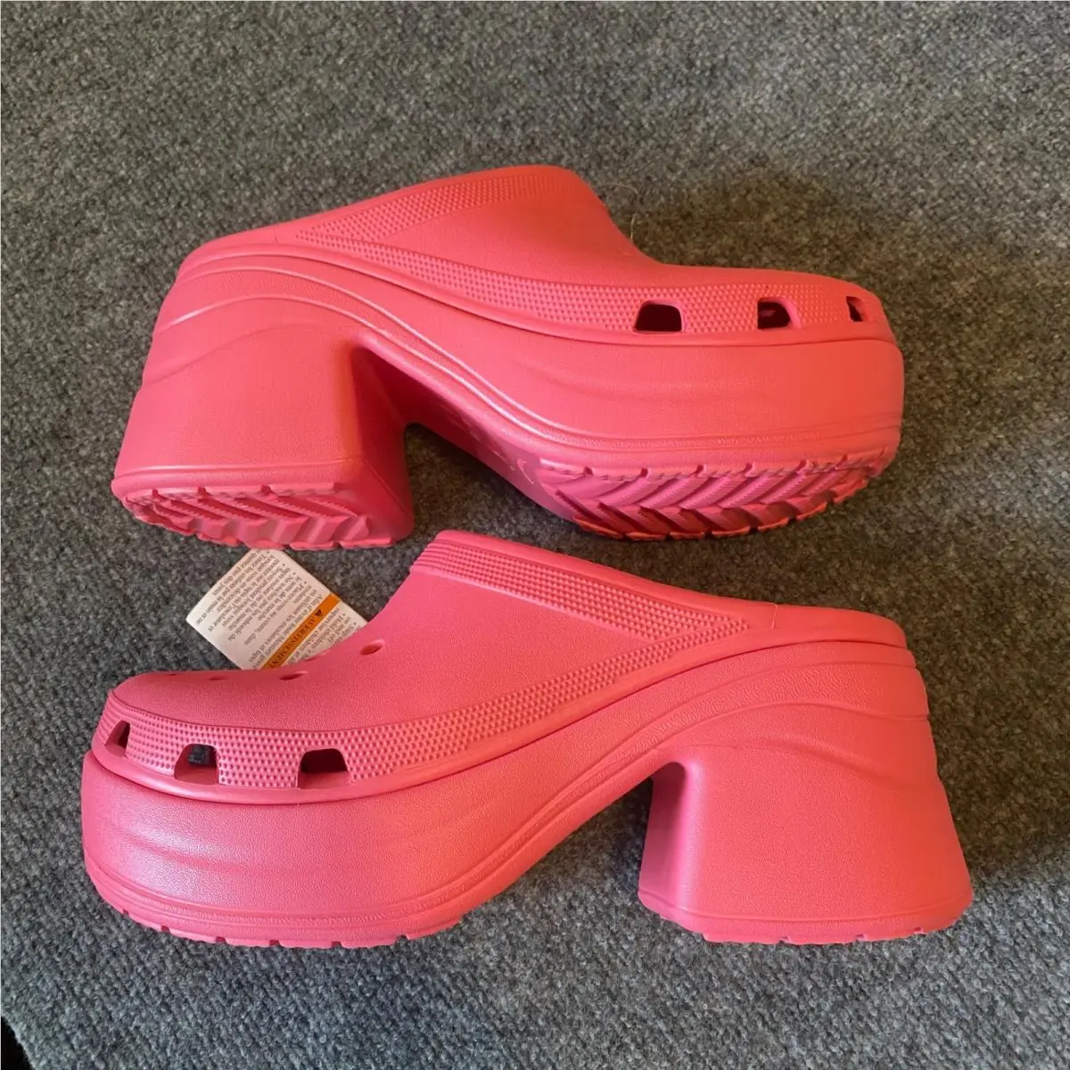 Crocs shoes - Chunky Heel Platform Clog - Chunky Heel Platform Clog - Pink 11
