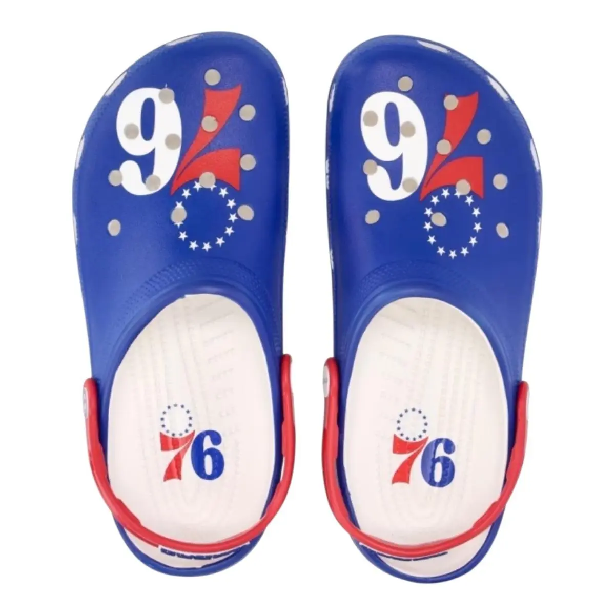 Philadelphia 76ers Nba Men Crocs Classic Clogs Slip-on Sandal Shoes Blue Size 9