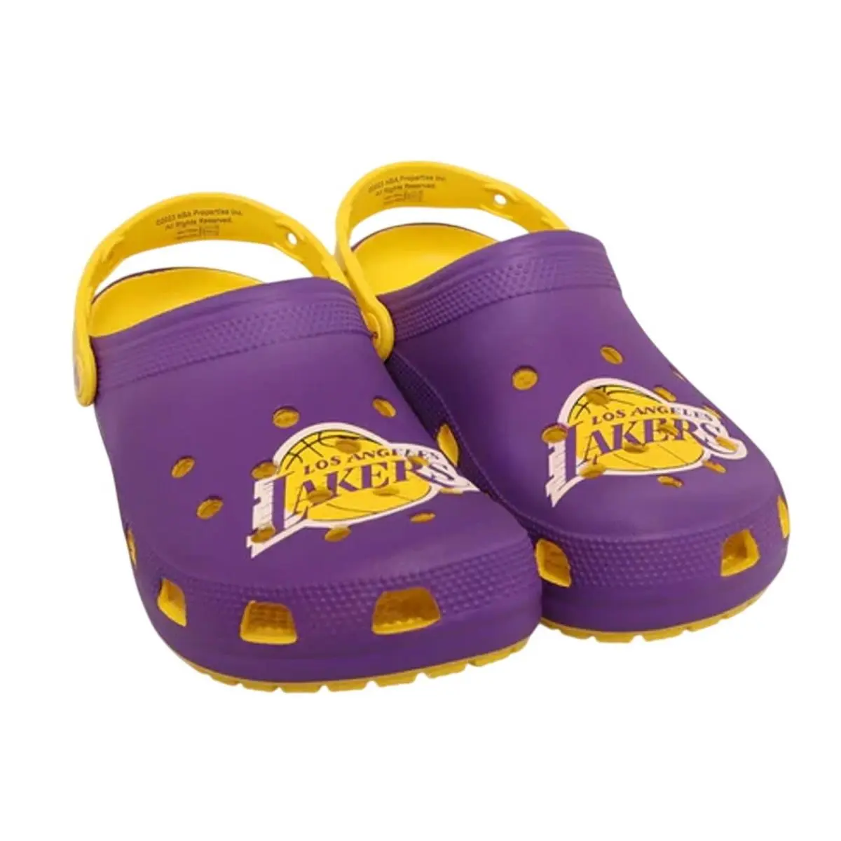 Crocs Nba Los Angeles Lakers Clogs Womens 6 Big Kids/ Mens 4 Purple Yellow