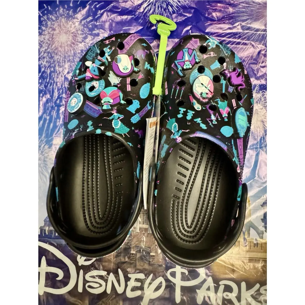 Haunted Mansion Disney Parks Crocs Glow in Dark Sandals Size 7 Women`s