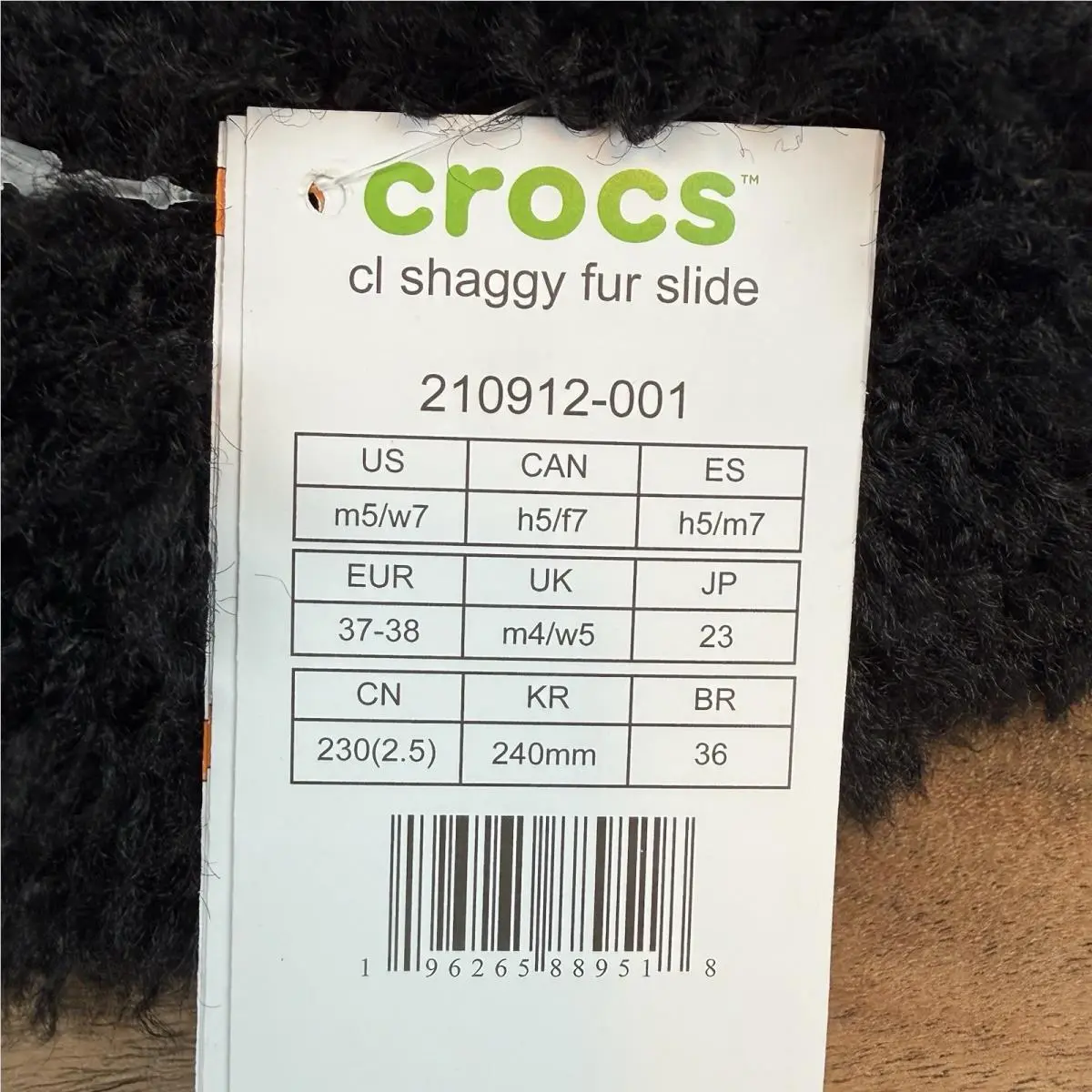 Crocs shoes - Crocs Shaggy Fur Slide - Shaggy Fur Slide - Black 6
