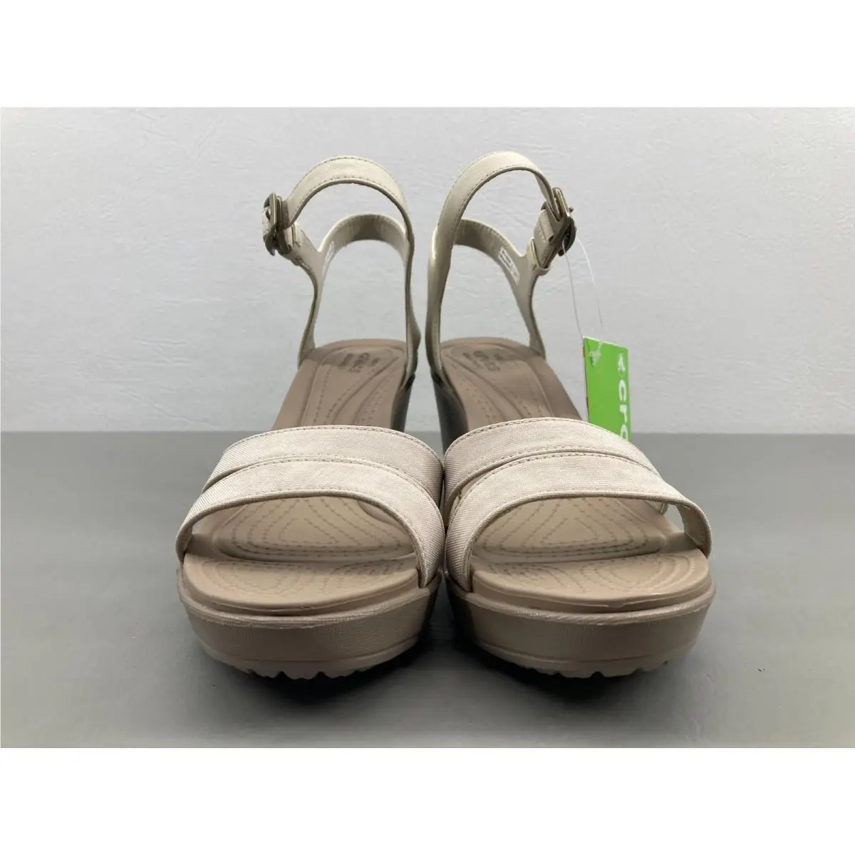 Crocs shoes - Leigh II Ankle Strap Wedge - Beige 4
