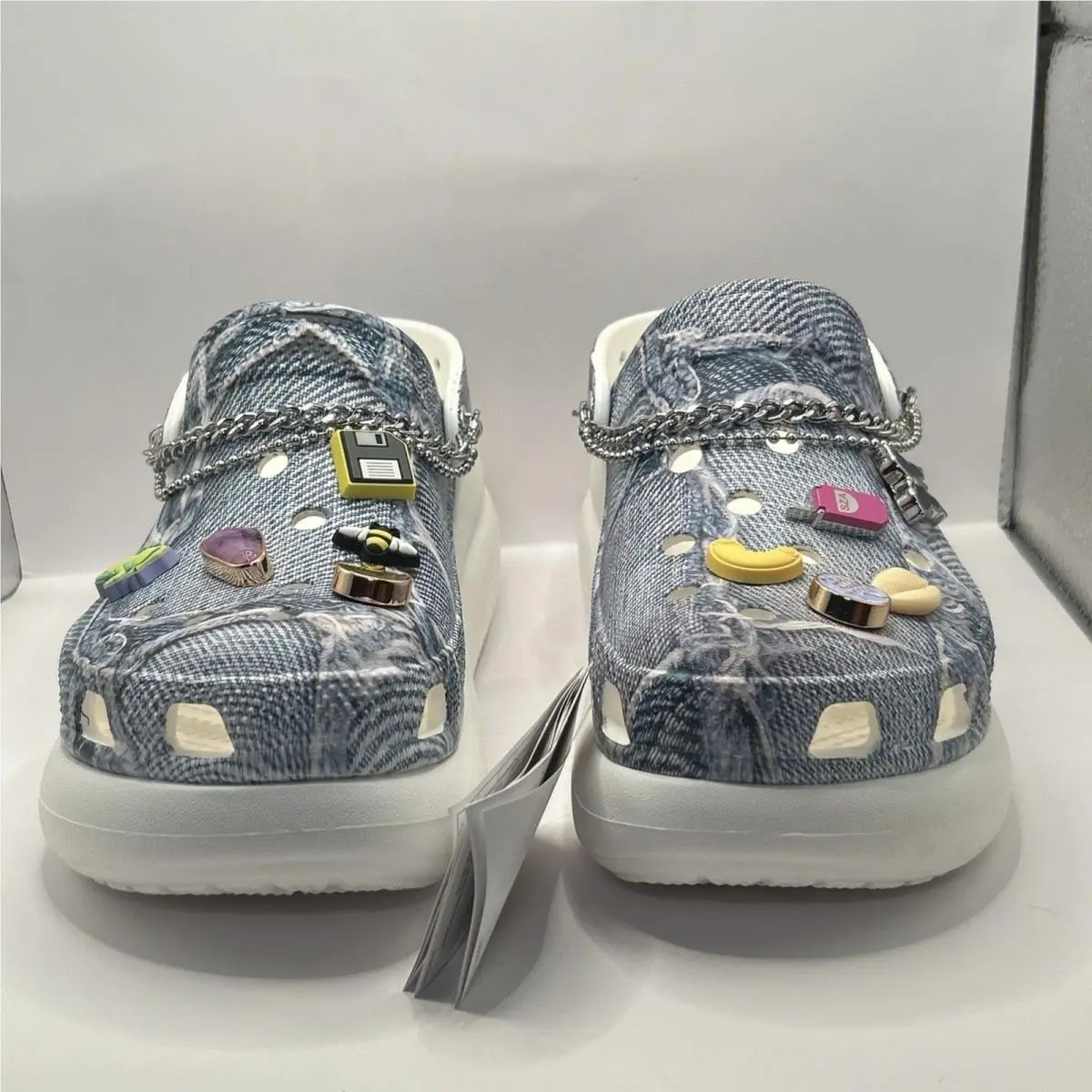 Crocs shoes - CROCS CLASSIC CRUSH - CLASSIC CRUSH - Denim Blue (Denim Print ) 8