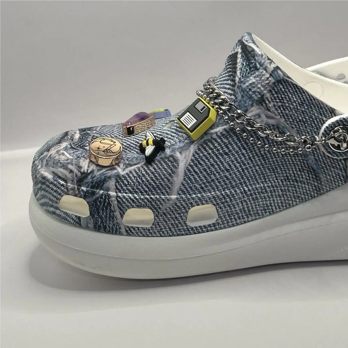 Crocs shoes - CROCS CLASSIC CRUSH - CLASSIC CRUSH - Denim Blue (Denim Print ) 16