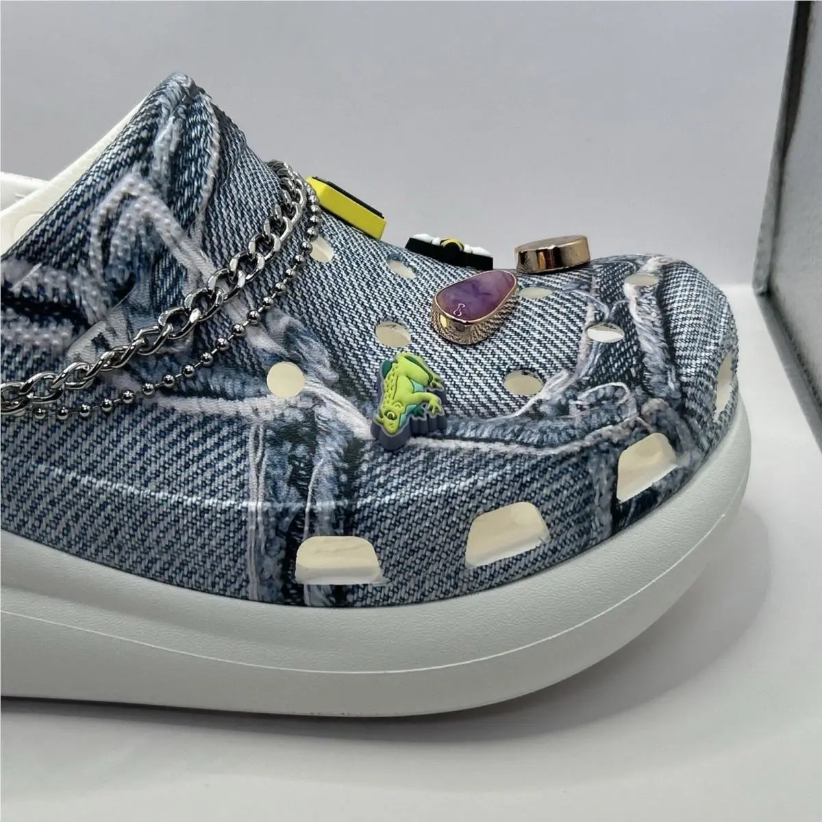Crocs shoes - CROCS CLASSIC CRUSH - CLASSIC CRUSH - Denim Blue (Denim Print ) 20