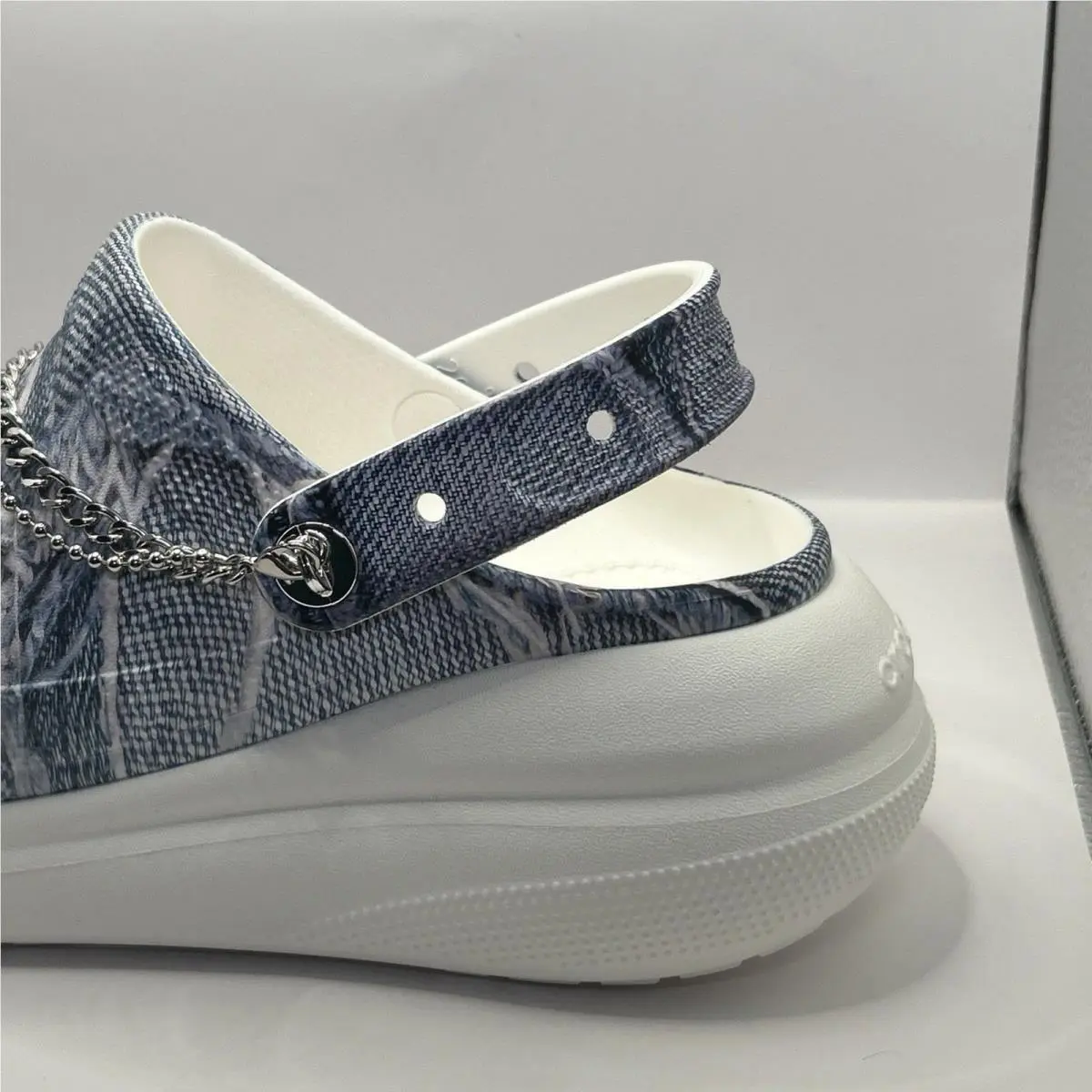 Crocs shoes - CROCS CLASSIC CRUSH - CLASSIC CRUSH - Denim Blue (Denim Print ) 4