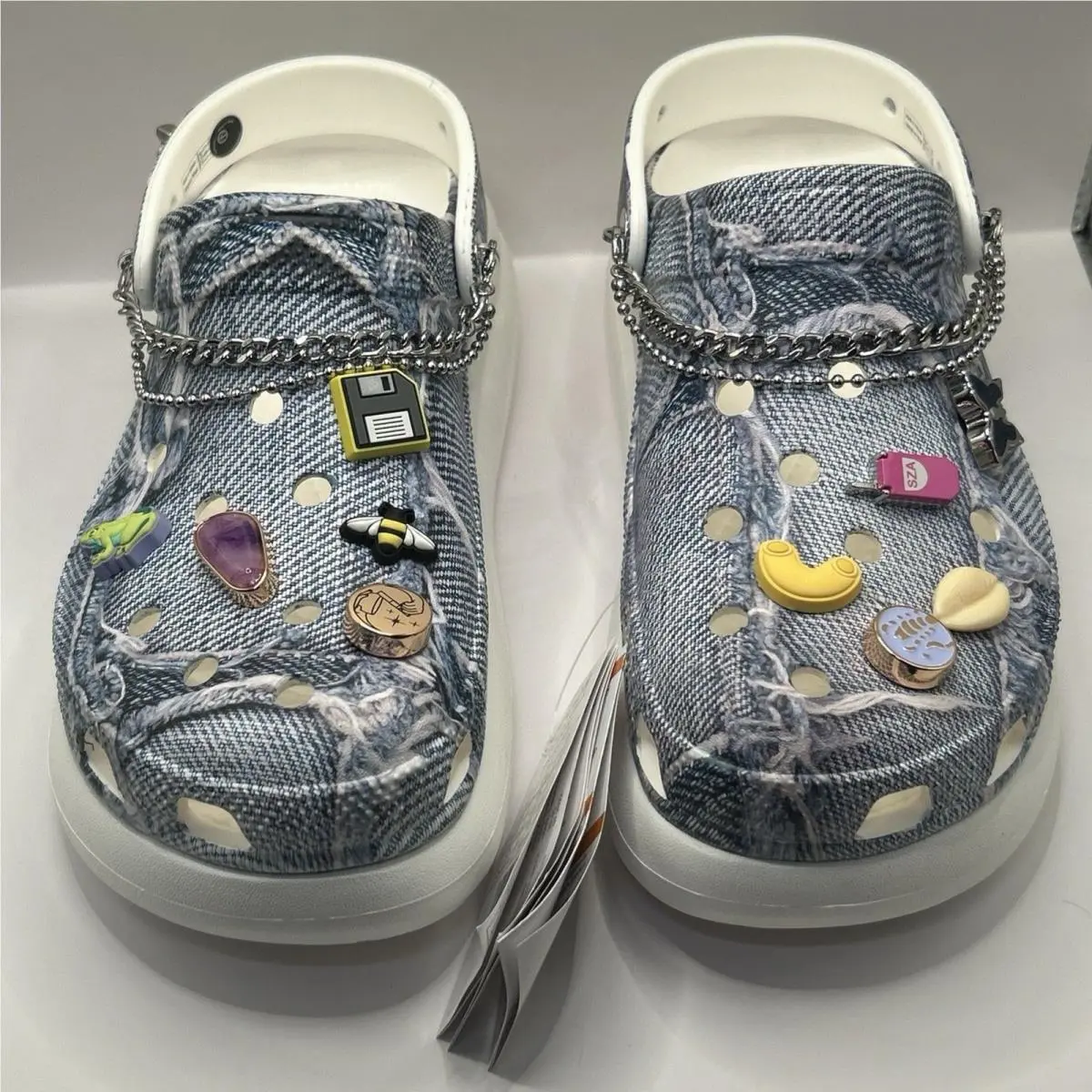 Crocs shoes - CROCS CLASSIC CRUSH - CLASSIC CRUSH - Denim Blue (Denim Print ) 9