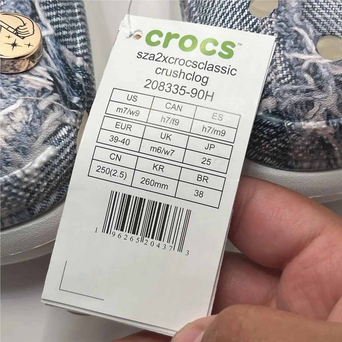 Crocs shoes - CROCS CLASSIC CRUSH - CLASSIC CRUSH - Denim Blue (Denim Print ) 14