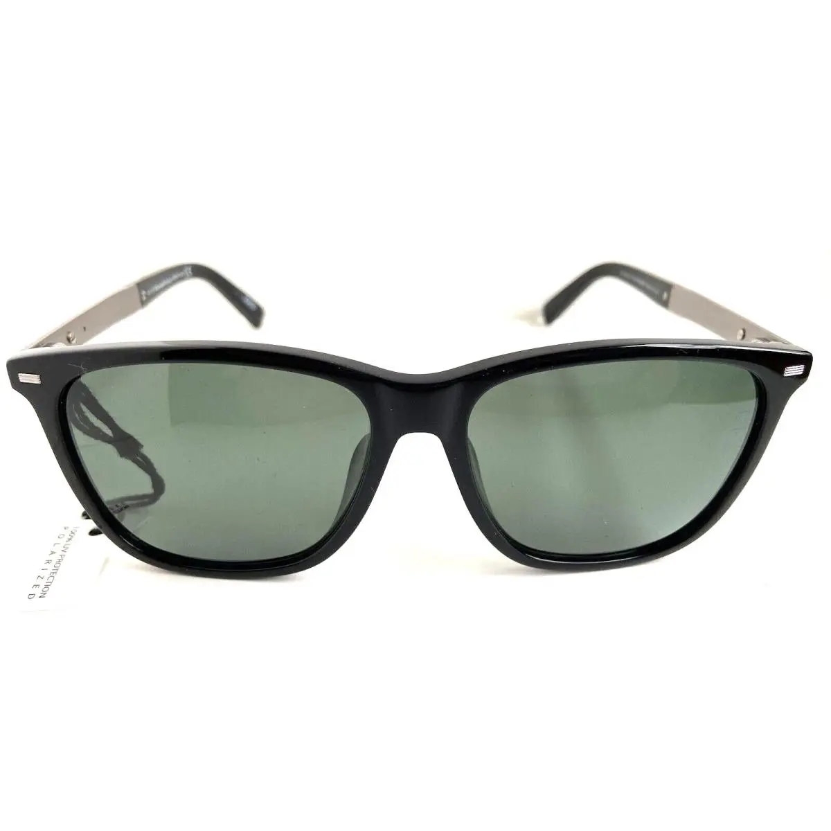Polarized Ermenegildo Zegna EZ 0023F 01R 56mm Italy Black Men`s Sunglasses