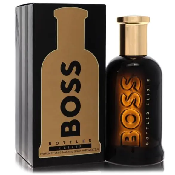 Boss Bottled Elixir Cologne By Hugo Boss For Men 3.4 Oz Parfum Intense Spray