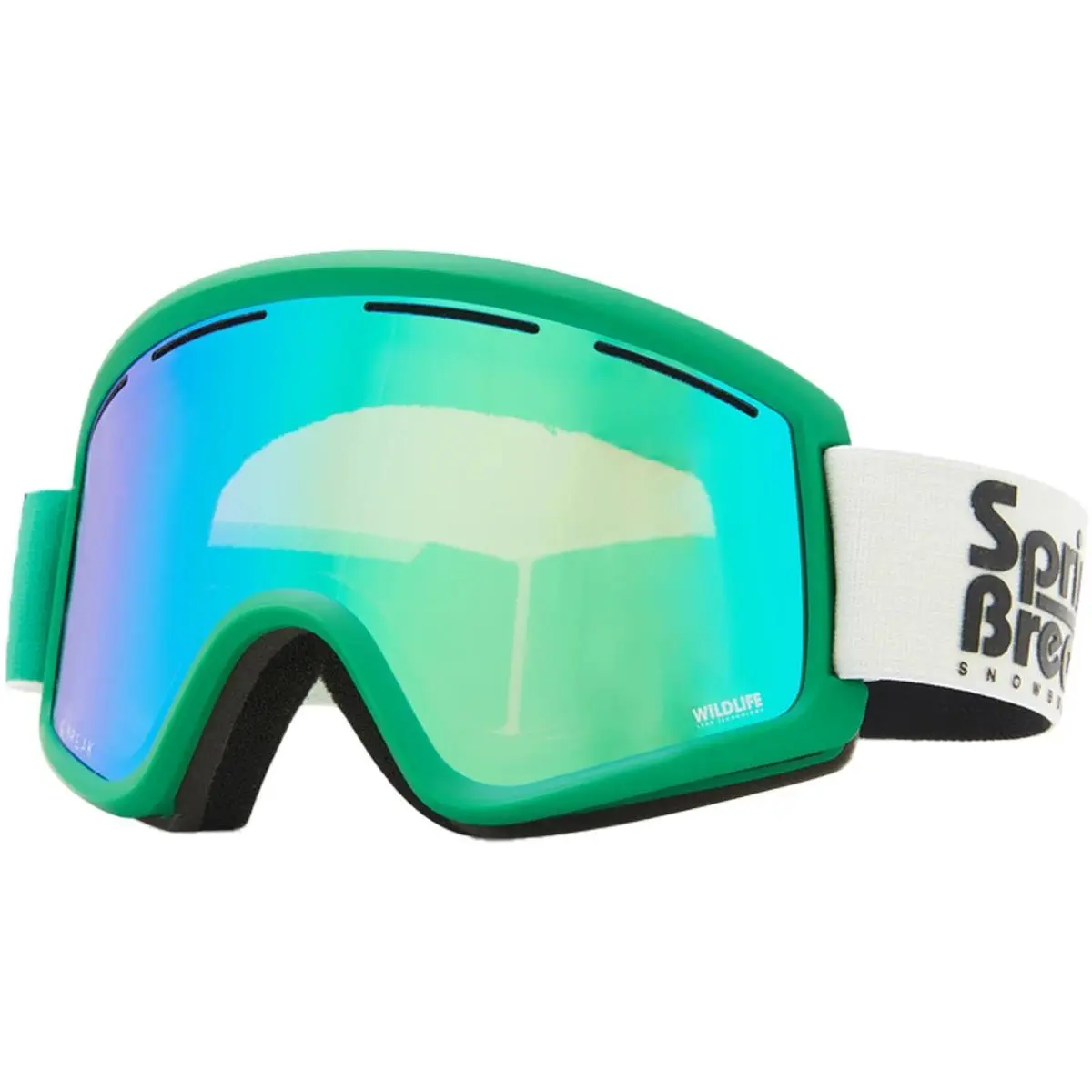Vonzipper Adult Cleaver Snow Spring Green Satin/wildlife Gamma Chrome OS Goggles