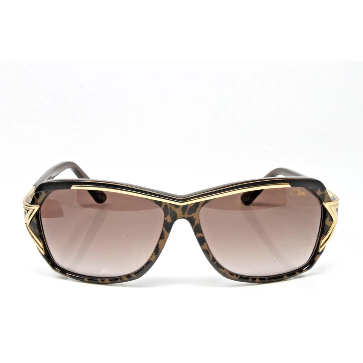 Cazal Men`s Sunglasses Brown Leopard 60mm Brown Gradient Lens CZ8031-002 Plastic