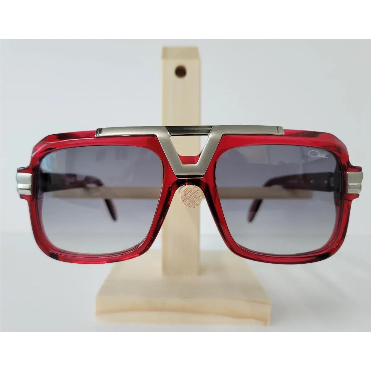 Cazal 664 Sunglasses Crystal Red Silver 004