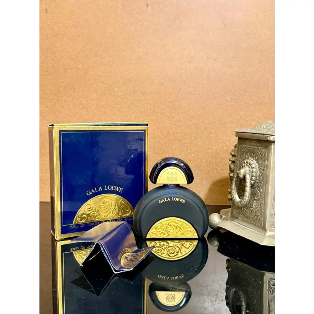 Vintage Cobalt Bottle Loewe Gala Edt 50 ml 1.7 oz Women Spray Rare